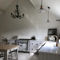 Brooklyn Glass Dome Pendant - 8 Inch 17 Brooklyn Glass Dome Pendant - 8 Inch -Lumi Home Shop BR GLDP8 CH Industville RESIDENTIAL KITCHEN This norfolk mama