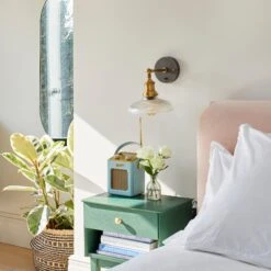 Brooklyn Glass Dome Wall Light - 8 Inch 26 Brooklyn Glass Dome Wall Light - 8 Inch -Lumi Home Shop BR GLDWL8 BHB2CLRINDUSTVILLEBedroomChair lunaslittlehouse snookphotograph 12ad4926 f536 402d 9d95 7c10e78170da