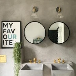 Brooklyn Glass Funnel Wall Light - 7 Inch 33 Brooklyn Glass Funnel Wall Light - 7 Inch -Lumi Home Shop BR GLFWL7 BHLRINDUSTVILLEB2CBATHROOMCONCRETEGREY weshouldhangsomethingcoolhere 44f5b909 273c 4aa0 aad7 37bf0672e8e9