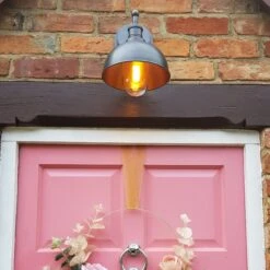 Brooklyn Outdoor & Bathroom Dome Wall Light - 8 Inch - Pewter & Copper -Lumi Home Shop BR IP65 DWL8 CP PHLRINDUSTVILLEB2COUTDOORFRONTDOORPINK thecraftylass