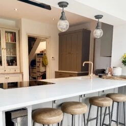 Brooklyn Outdoor & Bathroom Globe Flush Mount Light - Pewter -Lumi Home Shop BR IP65 FM PH PR GLG INDUSTVILLE B2C KITCHEN helly happyhomelife