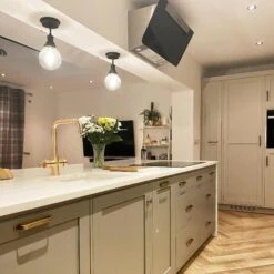 Brooklyn Outdoor & Bathroom Globe Flush Mount Light - Pewter -Lumi Home Shop BR IP65 FM PH PR GLG INDUSTVILLE B2C KITCHEN helly happyhomelife 4 1