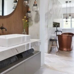 Brooklyn Outdoor & Bathroom Globe Pendant - Copper -Lumi Home Shop BR IP65 P CH CR GLG BATHROOM BRASS COPPER BATH rowan reinvented 2 1