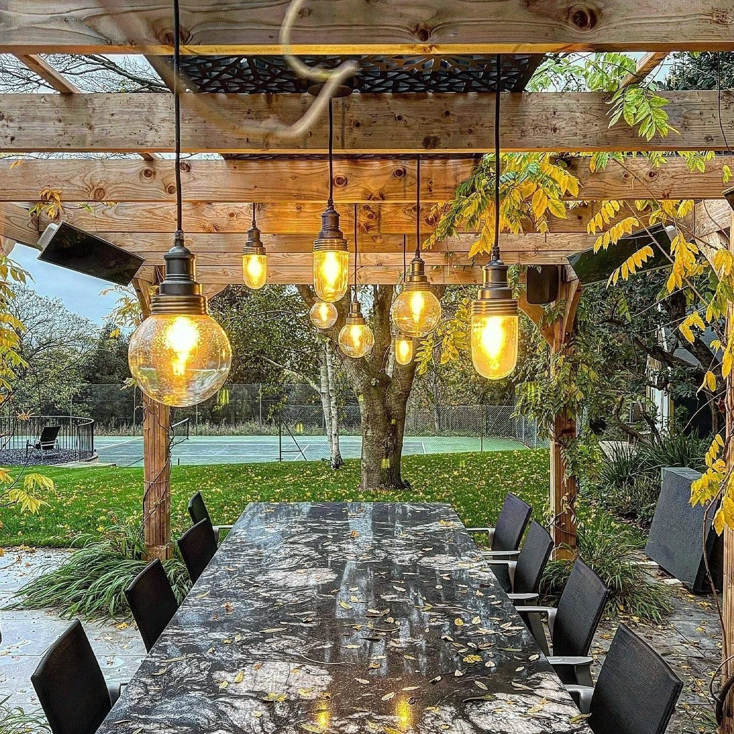 Brooklyn Outdoor & Bathroom Globe Pendant Light - Pewter - Image 10