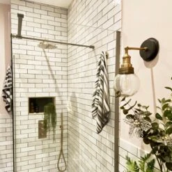 Brooklyn Outdoor & Bathroom Globe Wall Light - Brass 23 Brooklyn Outdoor & Bathroom Globe Wall Light - Brass -Lumi Home Shop BR IP65 WL BH BR GLGINDUSTVILLEB2CBATHROOM seaside design