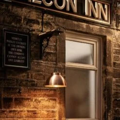 Brooklyn Outdoor & Bathroom Dome Pendant - 13 Inch - Copper -Lumi Home Shop BR OD DP13 Industville OUTDOOR COMMERCIAL Andy Haslam 4