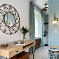 Swan Neck Glass Funnel Wall Light - 7 Inch - Brass -Lumi Home Shop BR SFM16 B BHSN GLFWL7 BHRINDUSTVILLEB2BBEDROOMHOTELROOMCustomHouse emmaclanfieldinteriors 1