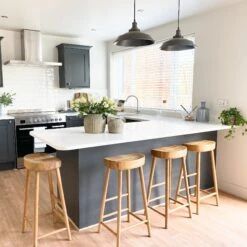 Brooklyn Step Pendant - 16 Inch - Pewter -Lumi Home Shop BR SP16 P PHINDUSTVILLEB2CKITCHEN saturdayspace