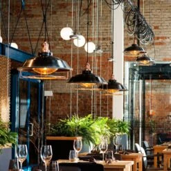 Brooklyn Step Pendant - 16 Inch - Pewter -Lumi Home Shop BR SP16 Industville COMMERCIAL RESTAURANT RestoranJuur 5