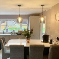 Brooklyn Tinted Glass Schoolhouse Pendant - 10 Inch - Smoke Grey 21 Brooklyn Tinted Glass Schoolhouse Pendant - 10 Inch - Smoke Grey -Lumi Home Shop BR TGL SHP10 SG CH INDUSTVILLE B2C KITCHEN KellyMcalea 1