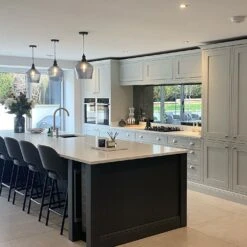 Brooklyn Tinted Glass Schoolhouse Pendant - 10 Inch - Smoke Grey 19 Brooklyn Tinted Glass Schoolhouse Pendant - 10 Inch - Smoke Grey -Lumi Home Shop BR TGL SHP10 SG PH KITCHEN MONOCHROME the byrons renovation 1