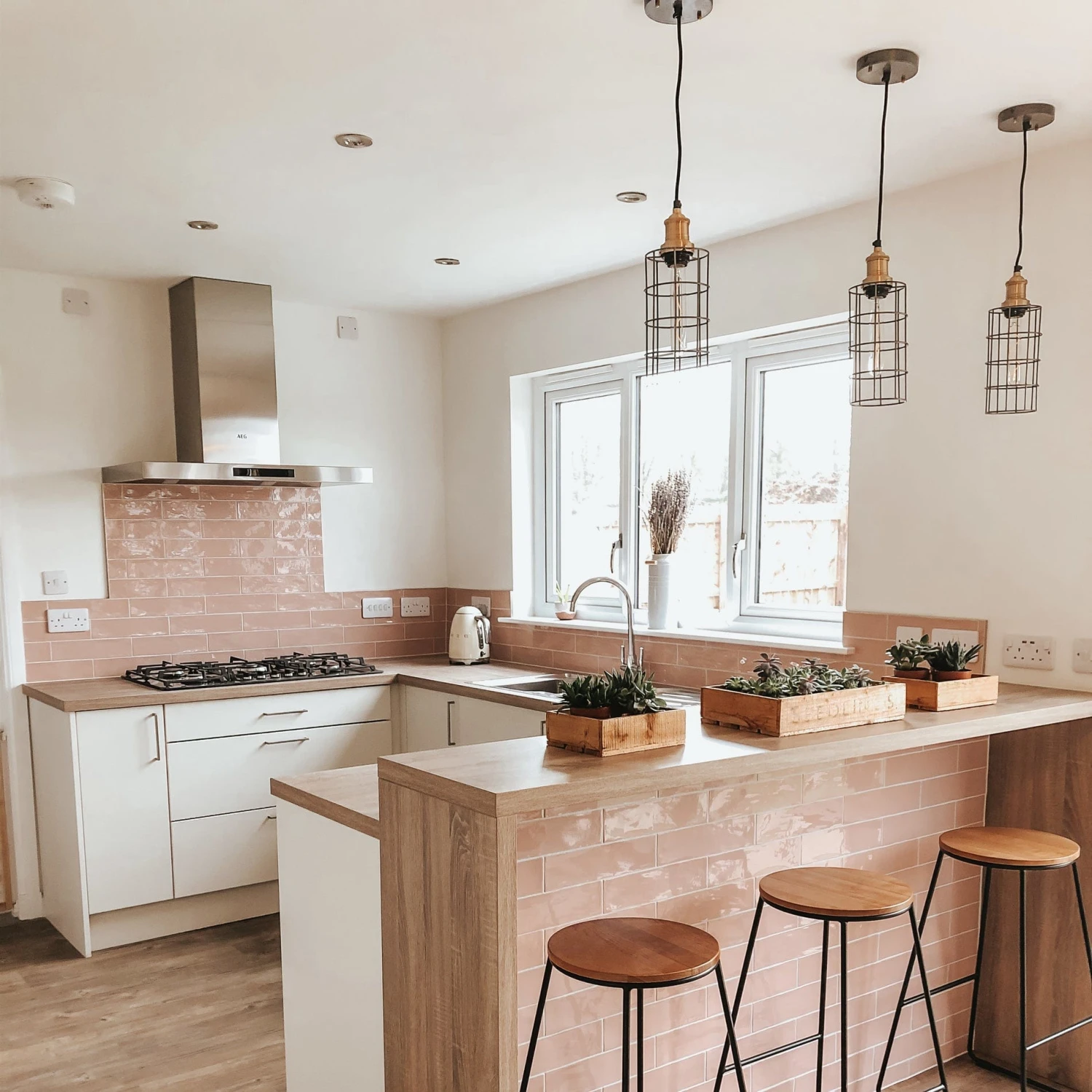 Brooklyn Wire Cage Pendant - 5 Inch - Pewter - Cylinder 7 Brooklyn Wire Cage Pendant - 5 Inch - Pewter - Cylinder - Image 5