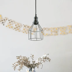Brooklyn Wire Cage Pendant - 6 Inch - Pewter - Cone -Lumi Home Shop BR WCP6 P CN PH G125 5W C Industville RESIDENTAL Christmas Liva