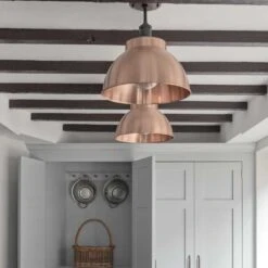 Brooklyn Dome Flush Mount - 13 Inch - Copper -Lumi Home Shop BR dp13 Industville RESIDENTIAL KITCHEN Charlie Kingham Kitchens v2