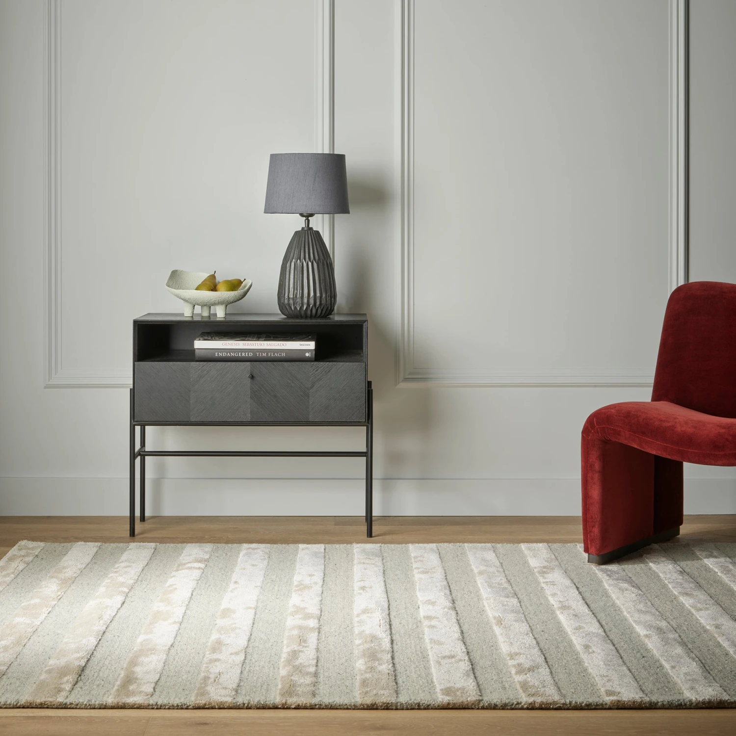 Braco Hand Tufted Wool Rug - Cream & Grey 7 Braco Hand Tufted Wool Rug - Cream & Grey - Image 5