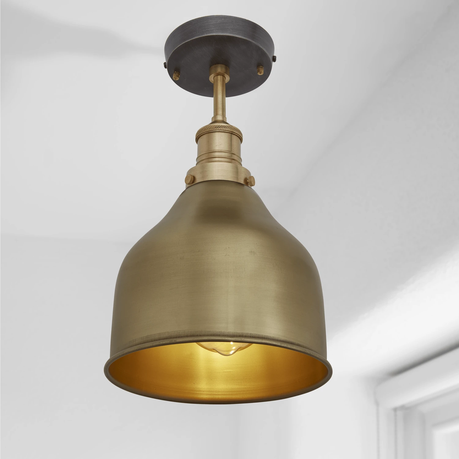 Brooklyn Cone Flush Mount - 7 Inch - Brass 5 Brooklyn Cone Flush Mount - 7 Inch - Brass - Image 3