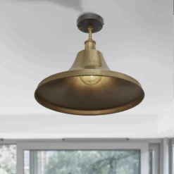 Brooklyn Giant Bell Flush Mount - 20 Inch - Brass -Lumi Home Shop Brooklyn Brass GiantBell Brass In Situ