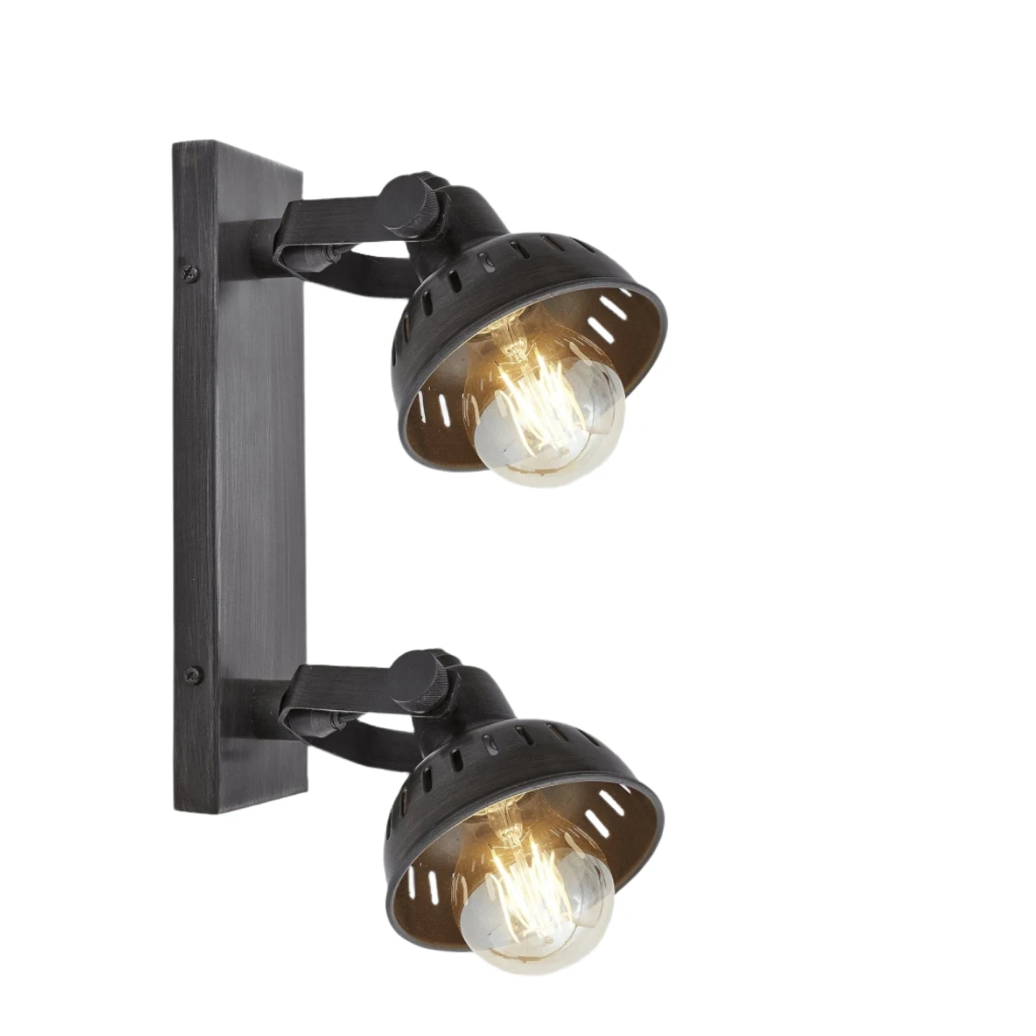 Swivel Spotlight Wall Light - Double - Pewter 5 Swivel Spotlight Wall Light - Double - Pewter - Image 3