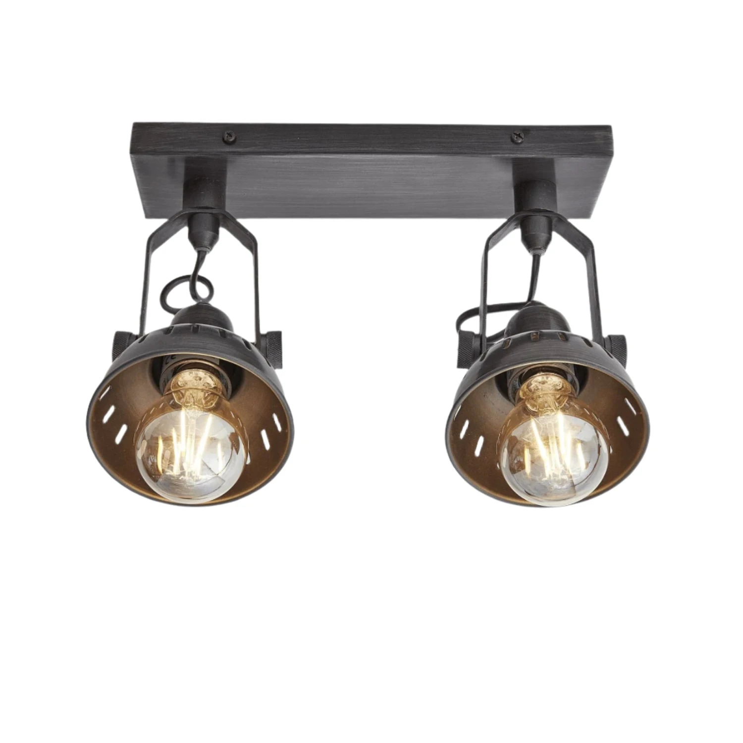 Swivel Spotlight Flush Mount - Double - Pewter 4 Swivel Spotlight Flush Mount - Double - Pewter - Image 2