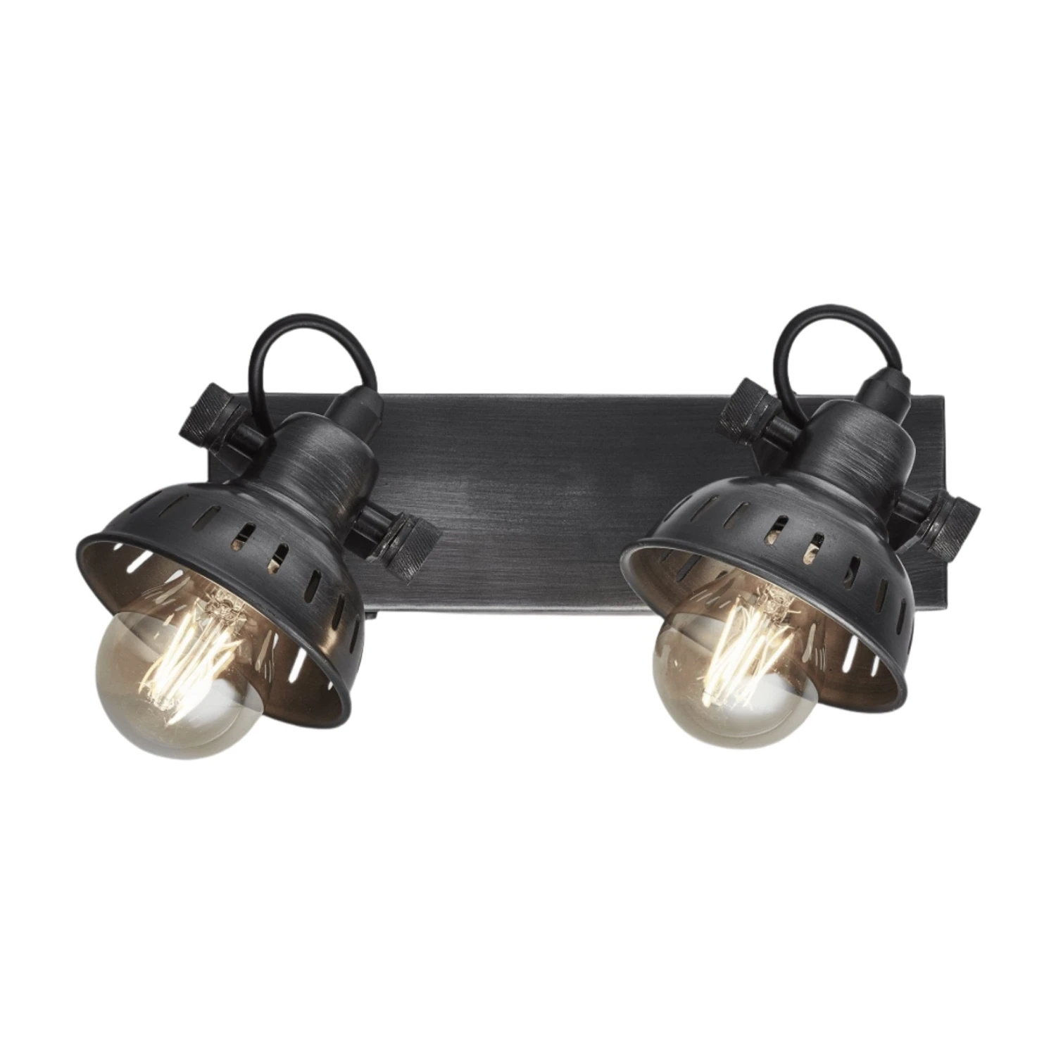 Swivel Spotlight Wall Light - Double - Pewter 4 Swivel Spotlight Wall Light - Double - Pewter - Image 2