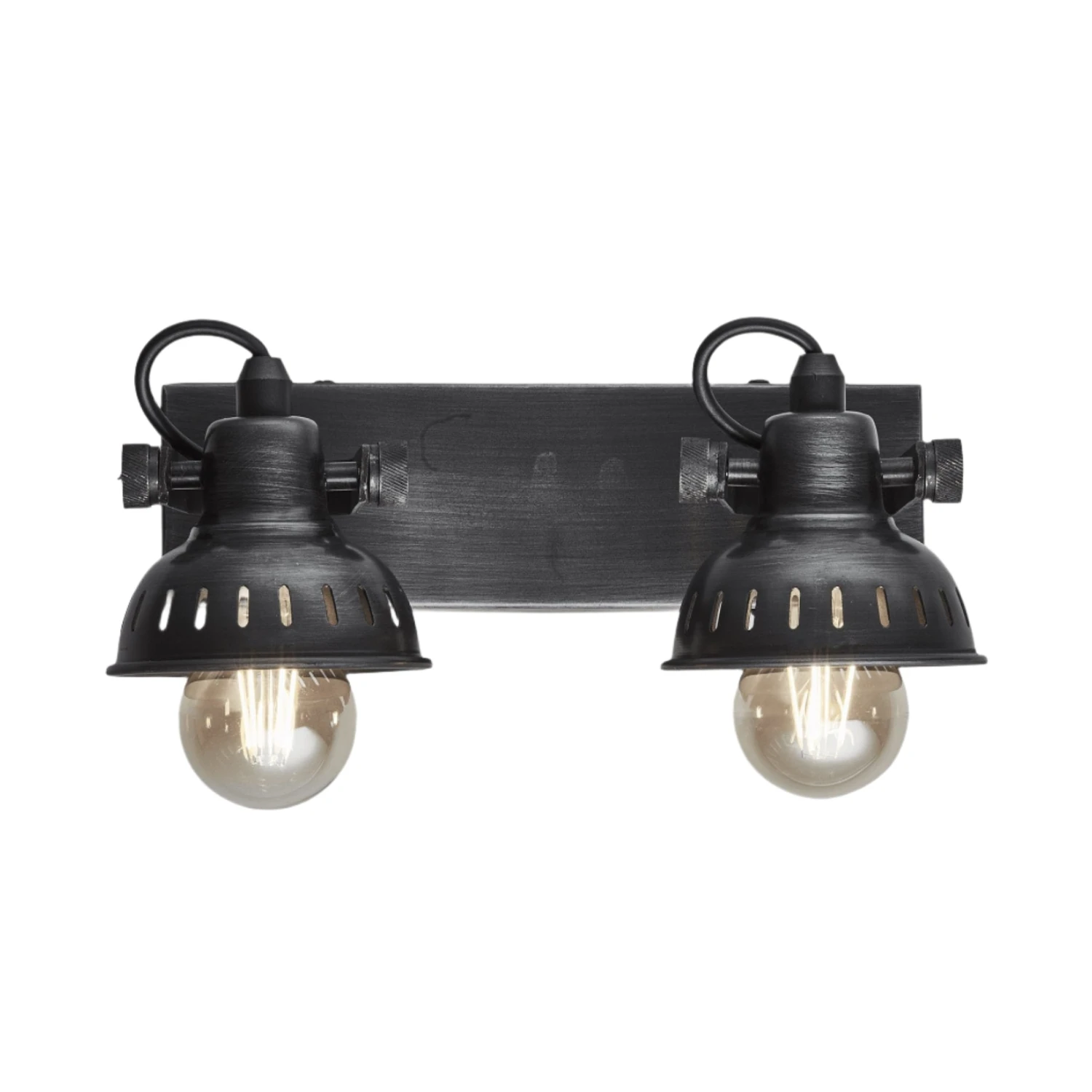 Swivel Spotlight Wall Light - Double - Pewter 3 Swivel Spotlight Wall Light - Double - Pewter