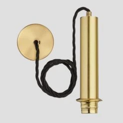 Sleek Cylinder Tinted Glass Globe Pendant Light - 7 Inch - Amber -Lumi Home Shop ESE27 Holder Brass Industville Lighting CordSet FabricFlex SleekCylinder SL CY CS B 2464ac41 ec22 4fc7 95d0 085b13b7e654