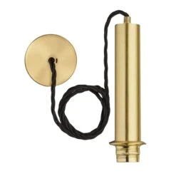 Sleek Cylinder Opal Glass Globe Pendant Light - 7 Inch -Lumi Home Shop ESE27 Holder Brass Industville Lighting CordSet FabricFlex SleekCylinder SL CY CS B 527dc7b8 f261 4ad2 8a39 11c5f8e40497