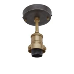 Brooklyn Opal Glass Schoolhouse Flush Mount Light - 5.5 Inch -Lumi Home Shop ESE27 Holder Brass Industville Lighting FlushMount Brooklyn BR FM B 6c141614 3b60 4b7e 8c11 8f9a5c00b920