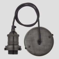 Brooklyn Dome Pendant - 13 Inch - Copper 16 Brooklyn Dome Pendant - 13 Inch - Copper -Lumi Home Shop ESE27 Holder Pewter Industville Lighting CordSet FabricFlex Brooklyn BR CS P afa72332 fb9e 4383 9251 df9071fc3cb8