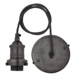 Brooklyn Opal Glass Globe Pendant Light - 7 Inch -Lumi Home Shop ESE27 Holder Pewter Industville Lighting CordSet FabricFlex Brooklyn BR CS P main b5d9a6a7 3fdf 443e 89df e81c44778558