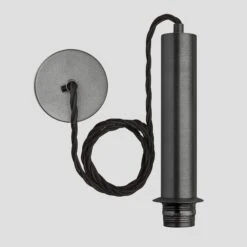 Sleek Cylinder Tinted Glass Globe Pendant Light - 7 Inch - Amber -Lumi Home Shop ESE27 Holder Pewter Industville Lighting CordSet FabricFlex SleekCylinder SL CY CS P 9ee3b498 18a9 4784 93fa c66e8f2a8869