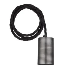 Sleek Large Edison Cluster Lights - 3 Wire - Pewter -Lumi Home Shop ESE27 Holder Pewter Industville Lighting CordSet FabricFlex Sleek SL LE1WP P 2M NCR a36608e9 b100 4cc3 a45f 9c824a7db301