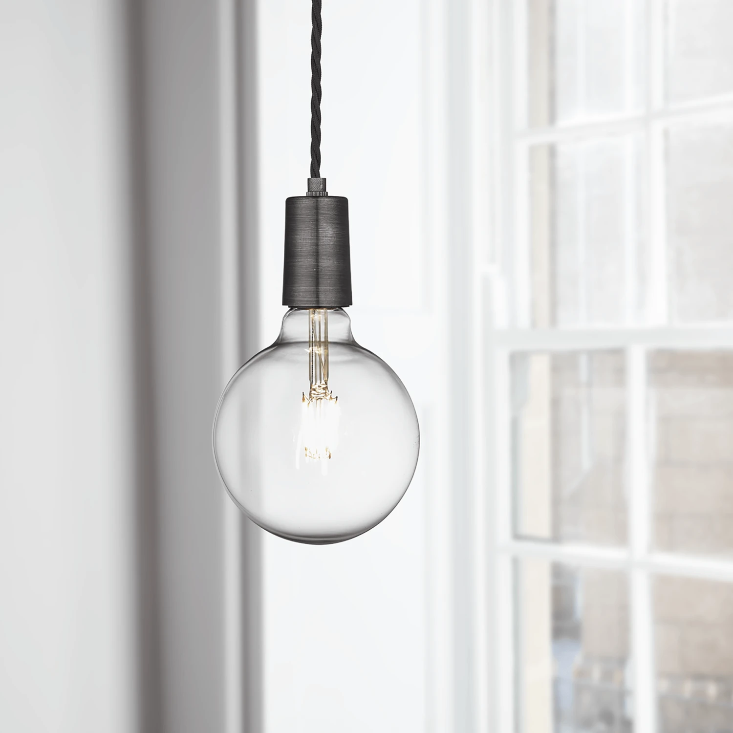 Sleek Edison Pendant - 1 Wire - Pewter 7 Sleek Edison Pendant - 1 Wire - Pewter - Image 5