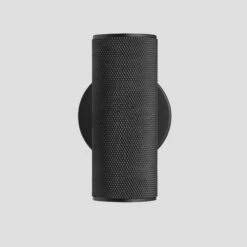 Knurled Edison Double Wall Light - Black -Lumi Home Shop Holder Black Industville Lighting Wall FabricFlex Knurled KN EDWL BK