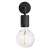 Knurled Edison Wall Light - Black -Lumi Home Shop Holder Black Industville Lighting Wall FabricFlex Knurled KN EWL BK BULB