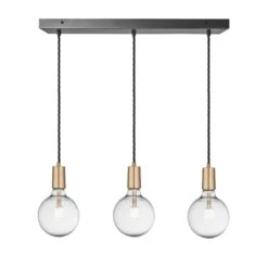 Sleek Edison Cluster Lights - 3 Wire - Brass
