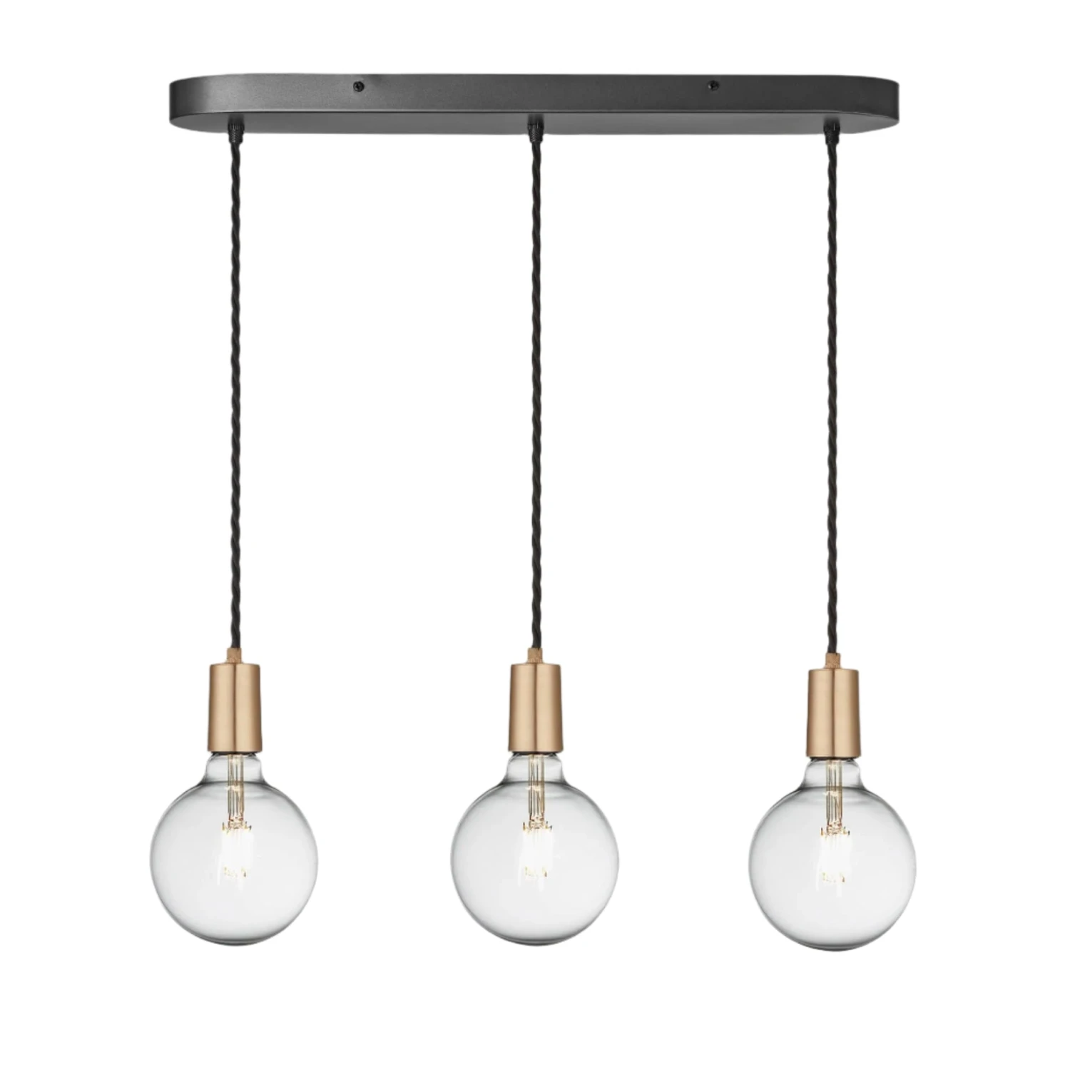 Sleek Edison Cluster Lights - 3 Wire - Brass 4 Sleek Edison Cluster Lights - 3 Wire - Brass - Image 2