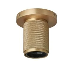 Knurled Edison Spotlight - Brass -Lumi Home Shop Holder Brass Industville Lighting Spotlight FabricFlex Knurled KN ESP B