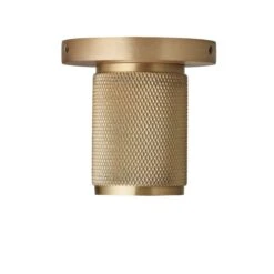 Knurled Edison Spotlight - Brass -Lumi Home Shop Holder Brass Industville Lighting Spotlight FabricFlex Knurled KN ESP B ANGLED