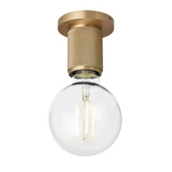 Knurled Edison Spotlight - Brass