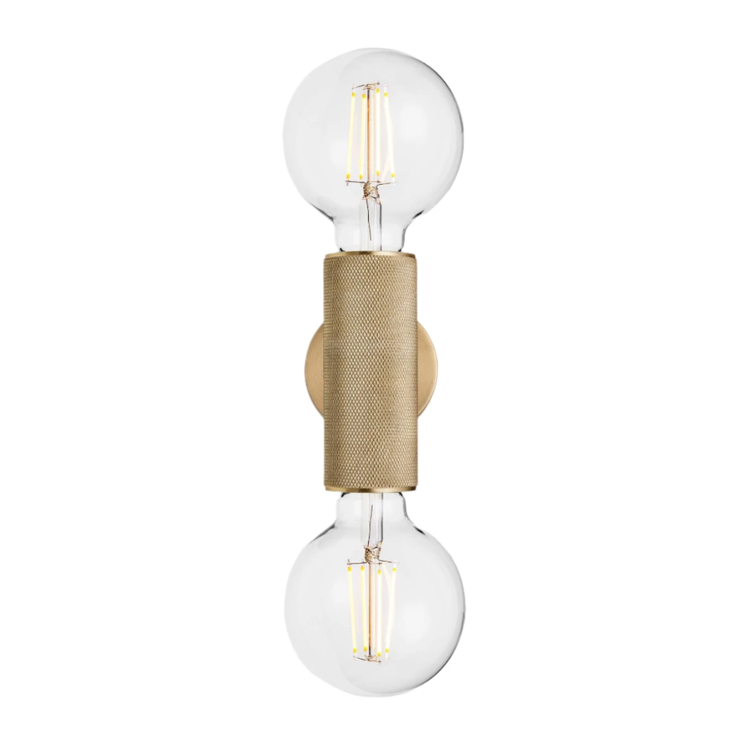 Knurled Edison Double Wall Light - Brass - Pre-order - Expected W/c 13th Of May 4 Knurled Edison Double Wall Light - Brass - Pre-order - Expected W/c 13th Of May - Image 2