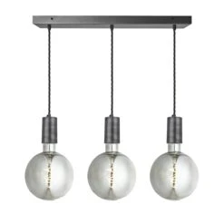 Sleek Large Edison Cluster Lights - 3 Wire - Pewter
