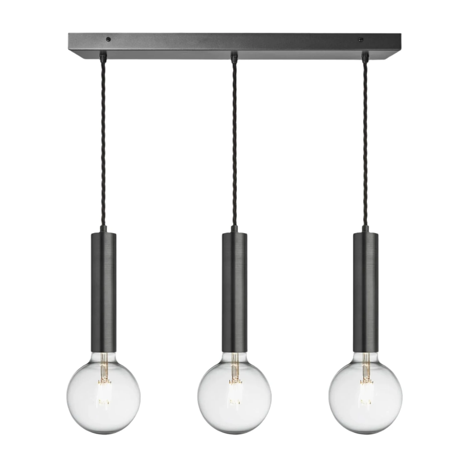 Sleek Cylinder 3 Wire Cluster Lights - Pewter 3 Sleek Cylinder 3 Wire Cluster Lights - Pewter