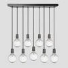 Sleek Edison Cluster Lights - 9 Wire - Pewter 2 Sleek Edison Cluster Lights - 9 Wire - Pewter -Lumi Home Shop Holder Pewter Industville Lighting 9Wire FabricFlex Sleek SL E 9WCL P