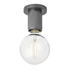 Knurled Edison Spotlight - Pewter