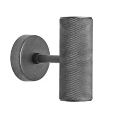 Knurled Edison Double Wall Light - Pewter -Lumi Home Shop Holder Pewter Industville Lighting Wall FabricFlex Knurled KN EDWL P ANGLED