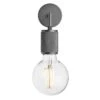 Knurled Edison Wall Light - Pewter -Lumi Home Shop Holder Pewter Industville Lighting Wall FabricFlex Knurled KN EWL P BULB