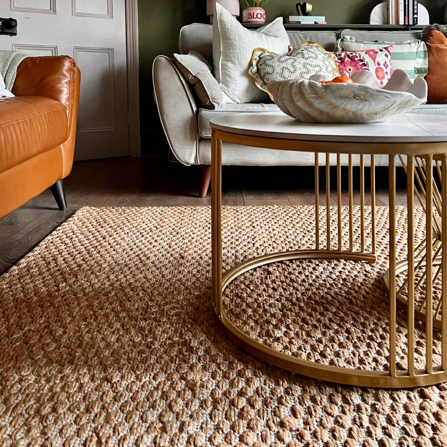 Hale Hand Woven Jute Rug - Natural & Cream 3 Hale Hand Woven Jute Rug - Natural & Cream - Image 2