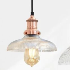 Brooklyn Glass Dome Pendant - 8 Inch 18 Brooklyn Glass Dome Pendant - 8 Inch -Lumi Home Shop Industville 3091