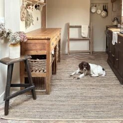 Fen Hand Woven Jute Rug - Natural & Dark Brown -Lumi Home Shop Industville Fen Hand Woven Jute Rug RG 2 HWJ N DB L